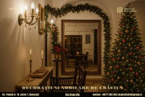 Decoratiuni de Craciun în Eko Group Vila: Eleganța Nobiliară a Epocii Interbelice Dezvăluită cu Rafinament